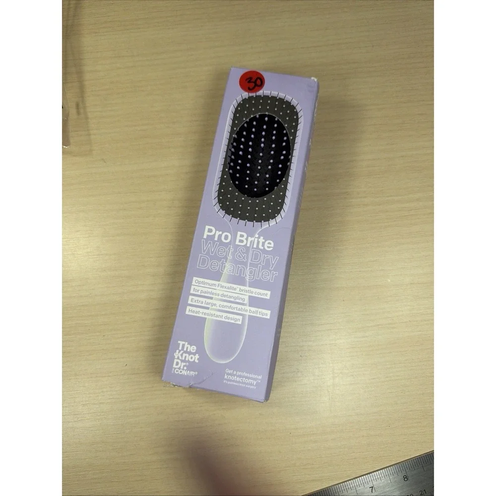 Conair The Knot Dr. Pro Brite Wet & Dry Detangler Hair Brush NEW purple
